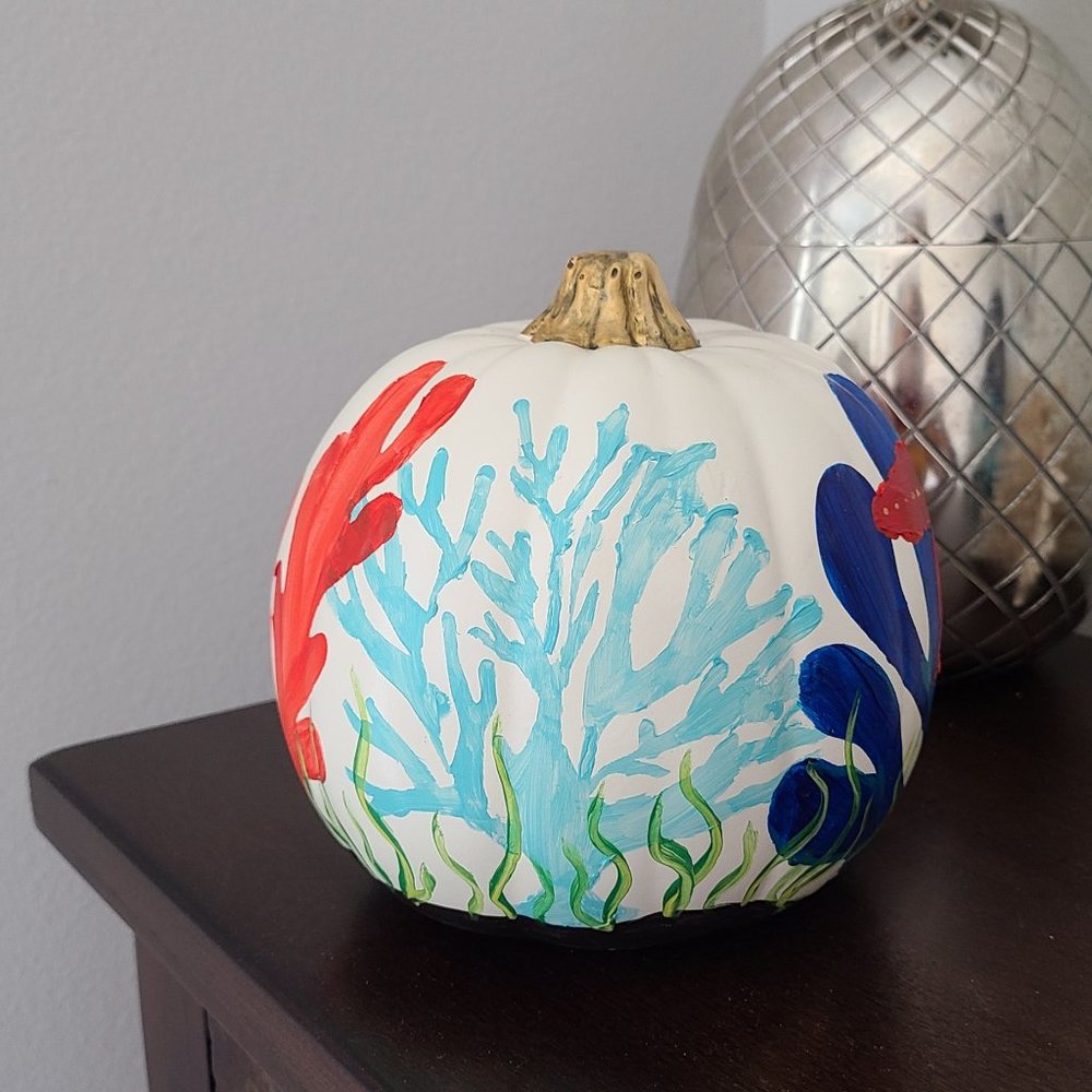 Underwater Scene, Coral, Starfish Pumpkin